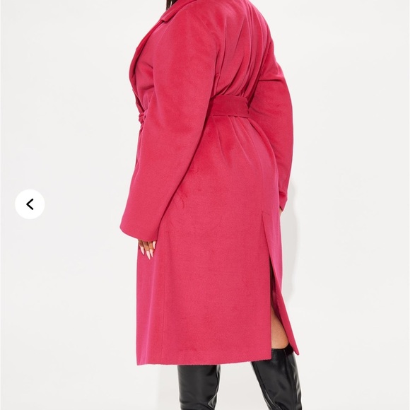 Vibrant Pink Long Coat - Picture 5 of 5